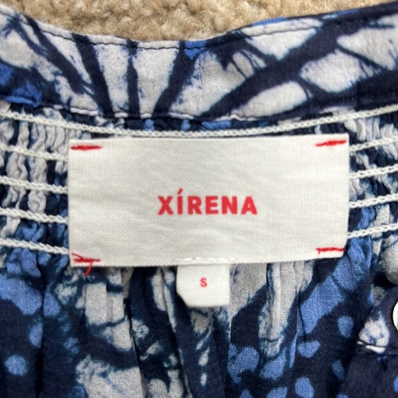 Xirena Sumer Water Floral Blue Top S - Picture 5 of 13